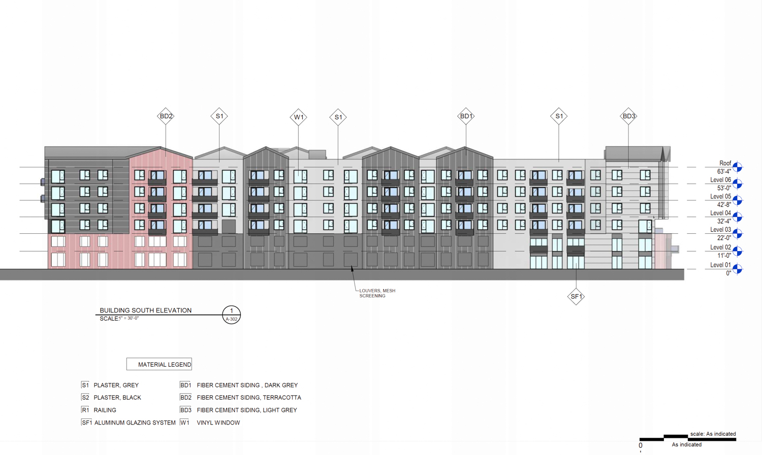 One Harbor Drive facade elevation, illustration by AC Martin