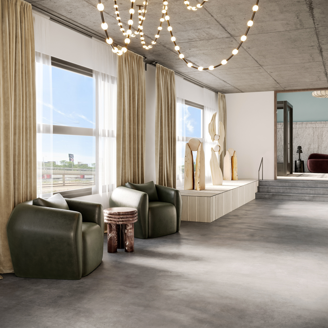 Oxxford Lofts interior renderings