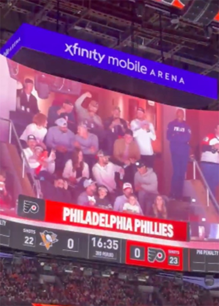 Some of the Phillies players were booed by their hometown crowd at Game 6 of the Flyers-Penguins Round 1 playoff series from a suite at Xfinity Mobile Arena in Philadelphia on Wednesday, April 29, 2026. 