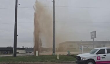 Water main break erupts in South Omaha