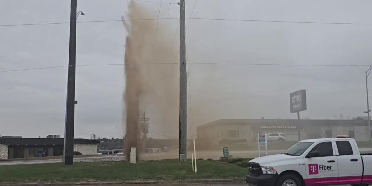 Water main break erupts in South Omaha