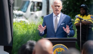 Dan Hilferty at a news conference.
