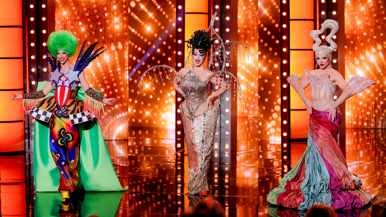 Darlene Mitchell, Myki Meeks and Nini Coco at the 'RuPaul's Drag Race' season 18 finale.