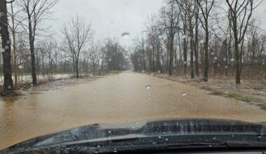 Heavy flooding causes sewage discharge into the Grand River