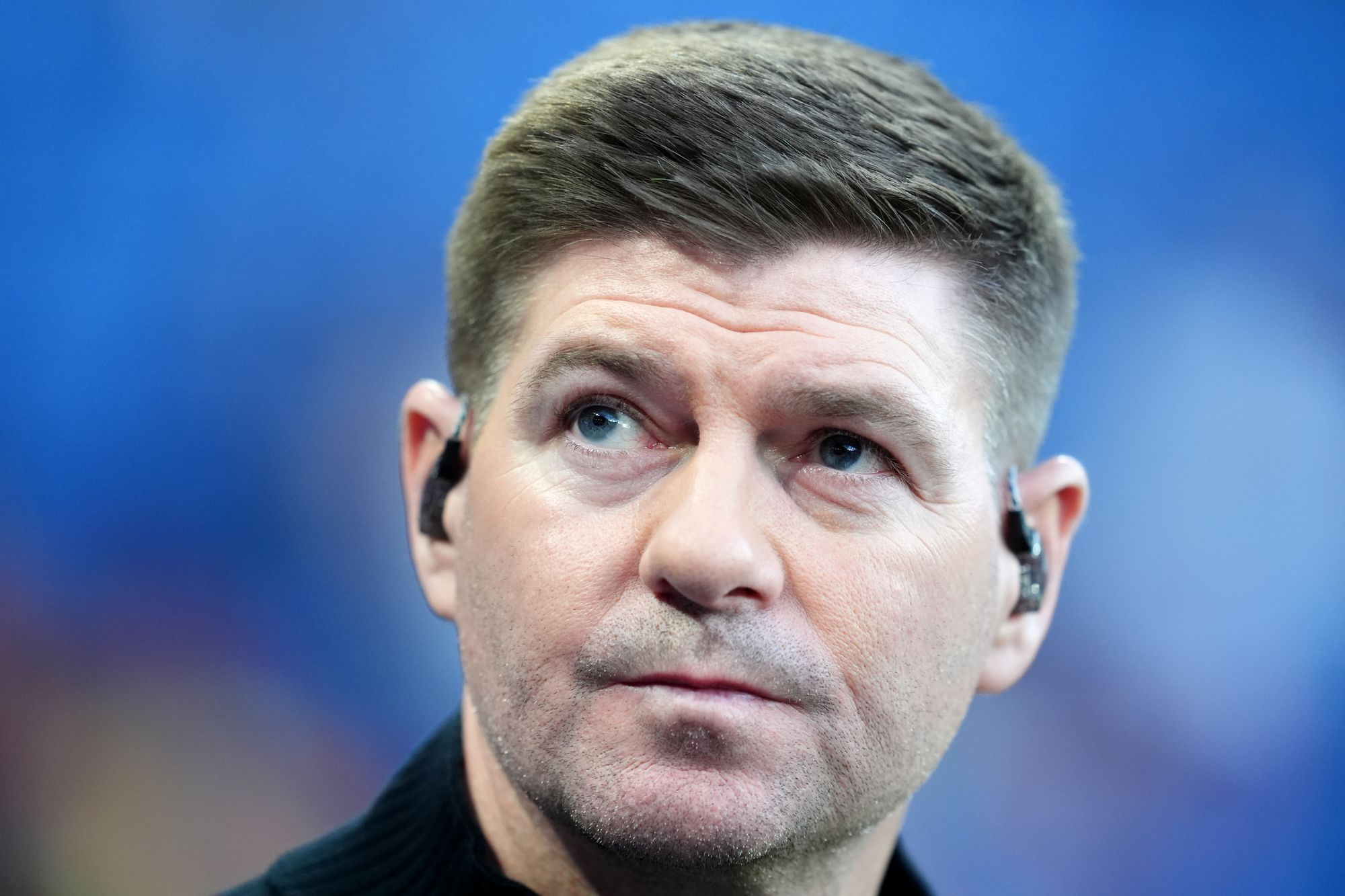 Former Liverpool player Steven Gerrard working as a pundit for TNT Sports
