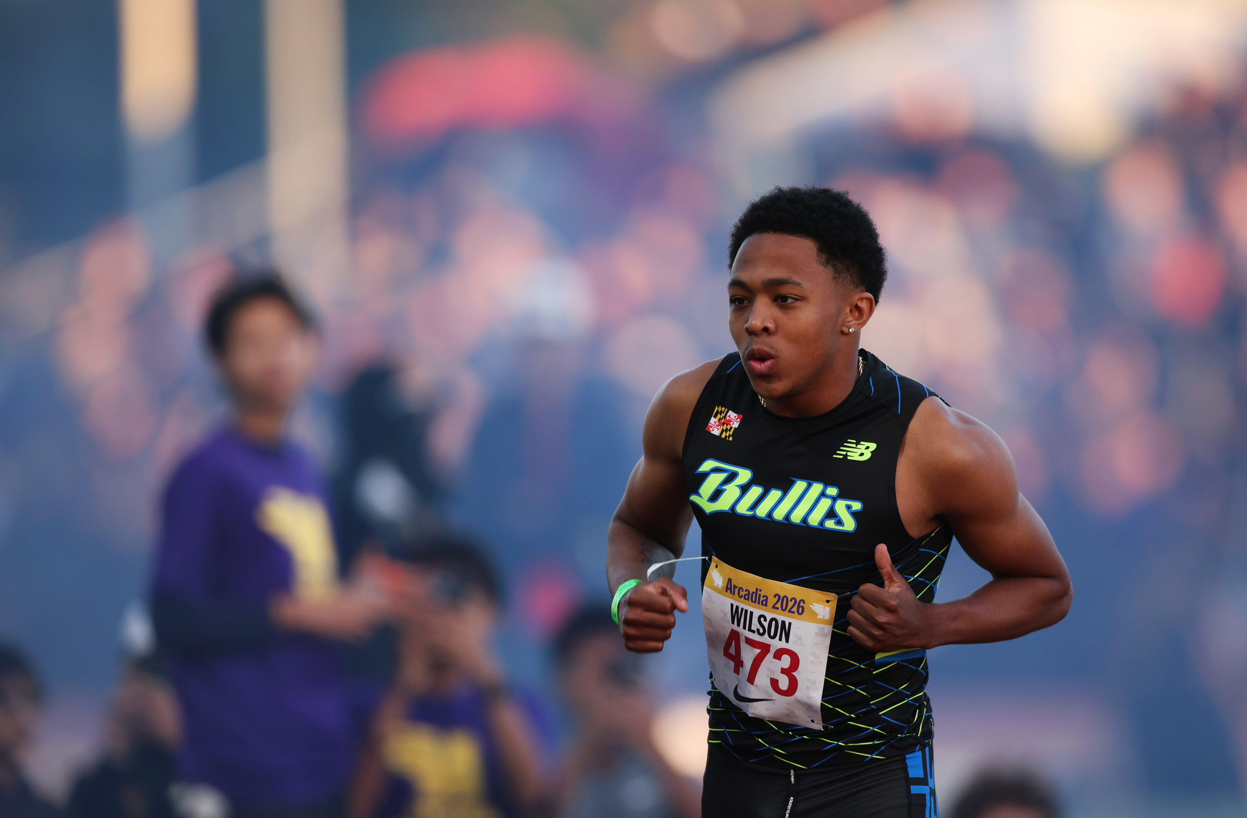 Olympic gold medalist Quincy Wilson competed in the 400 meter...