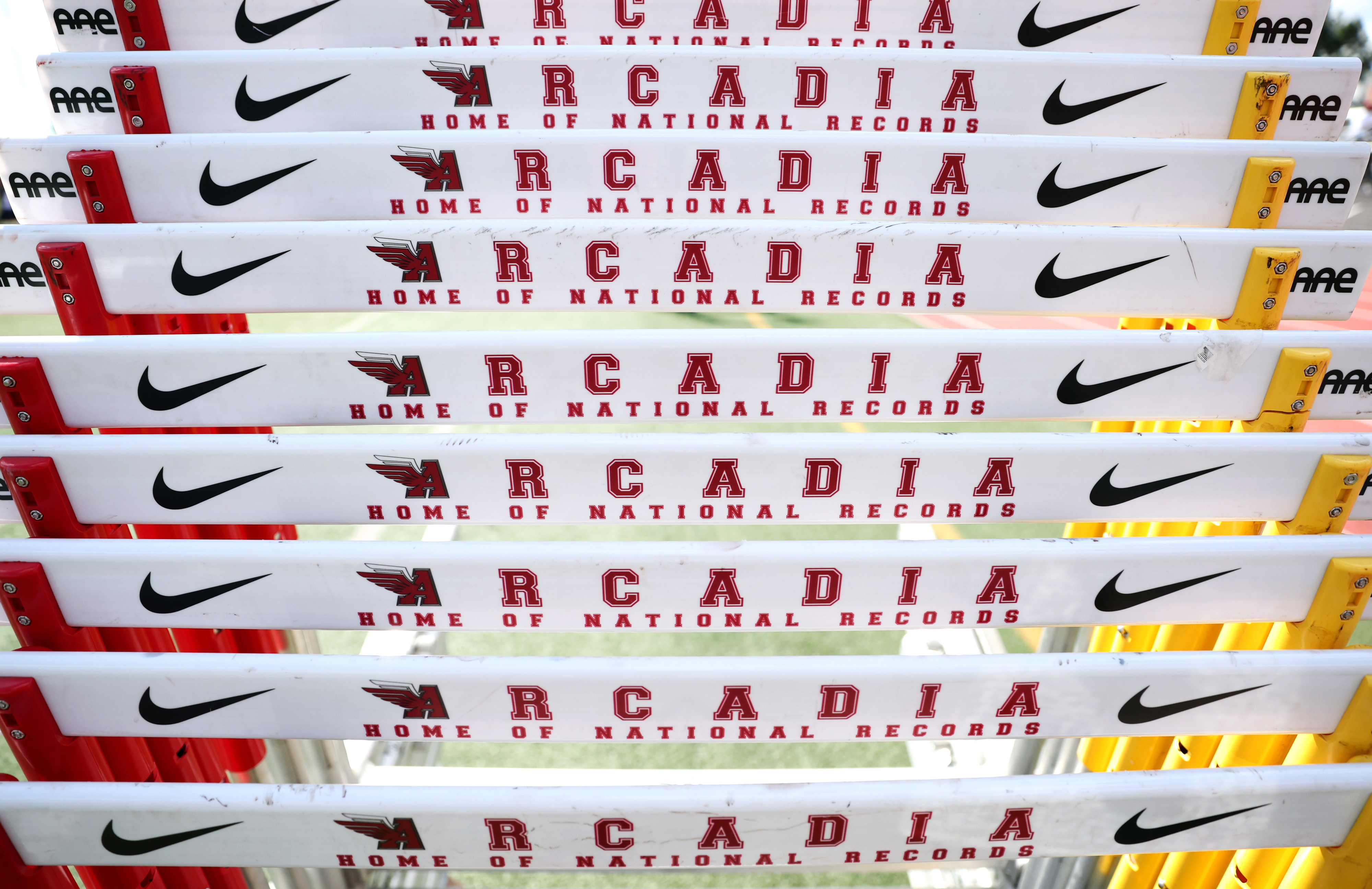 Athletes compete in the Arcadia Invitational at Arcadia High School...