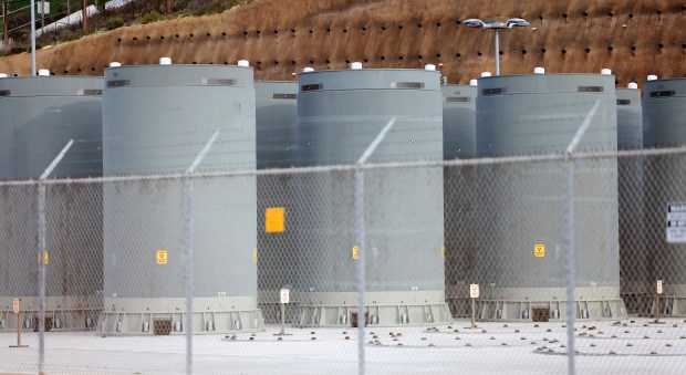 Storage area for used fuel rods at Diablo Canyon Power Plant on Monday, February. 9, 2026, in San Luis Obispo, Calif. (Aric Crabb/Bay Area News Group)