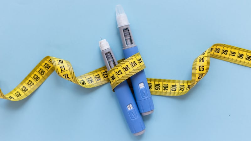 Two injectors dosing pens for subcutaneous injection of anti-obesity medication.