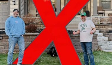 Wild fan bought "X" from Xcel Energy Center sign