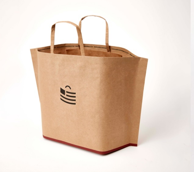 An example of a shopping bag produced by American Paper...