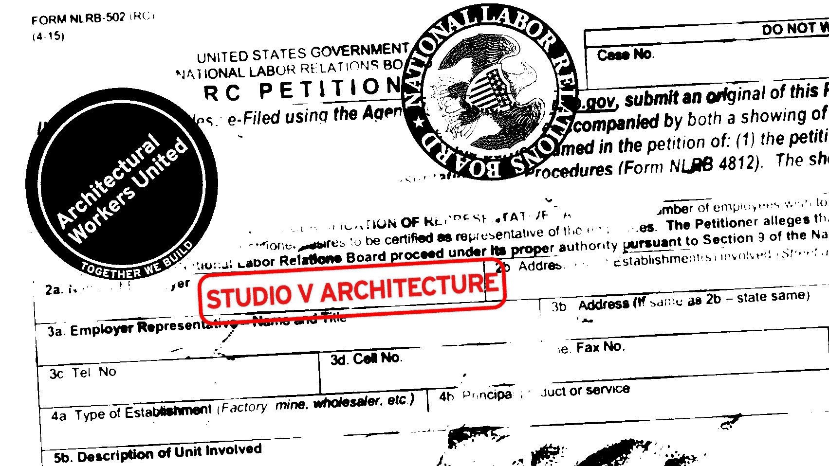 STUDIO V Architecture employees announce union drive