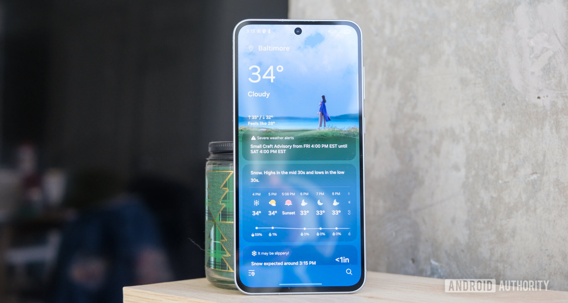 Samsung Galaxy A56 weather app