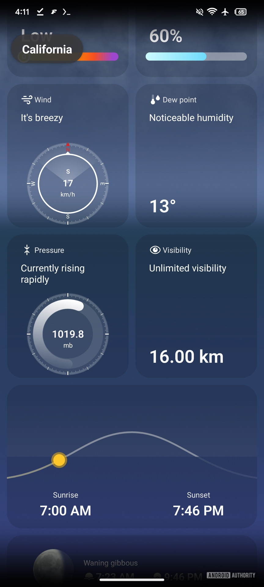 Samsung Weather Wind and Pressure New UI