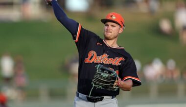 Detroit Tigers’ Parker Meadows carted off field after violent collision in outfield