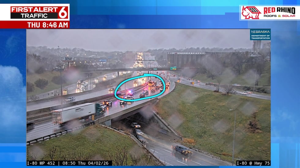 There was a crash on westbound I-80 at the I-480 interchange