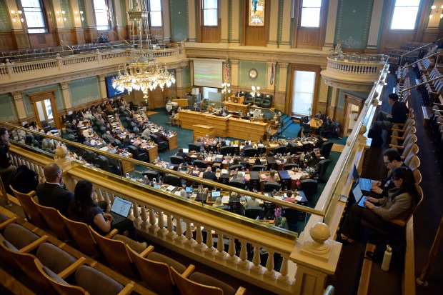 The House chamber at the Colorado State Capitol in Denver on Thursday, April 2, 2026. (Photo by Hyoung Chang/The Denver Post)