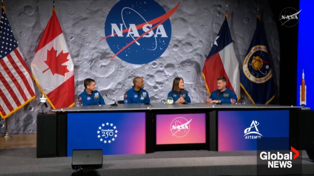 Click to play video: 'Artemis II crew holds press conference after historic 10-day NASA lunar mission'