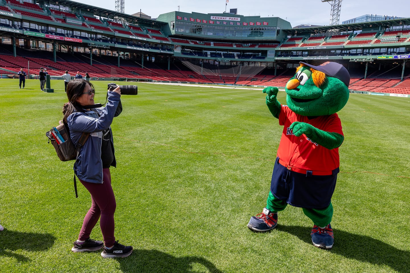 Caruso photographs Wally, the Green Monster.