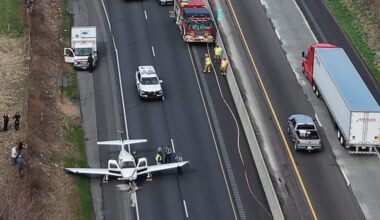 Plane lands on Interstate 78 in Lehigh County