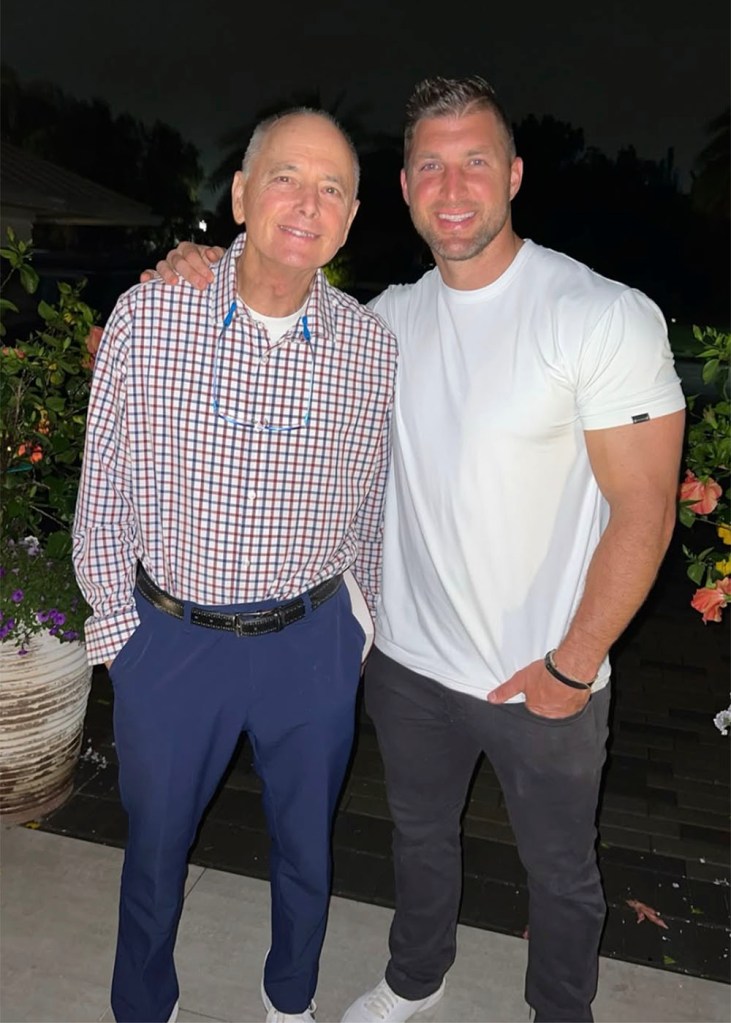 Tim Tebow and his father, Bob Tebow.