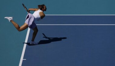 Zheng Qinwen was in action at the China Open.