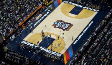 At the Final Four, it’s about vibes, not views up in the rafters: ‘We’re in the building’