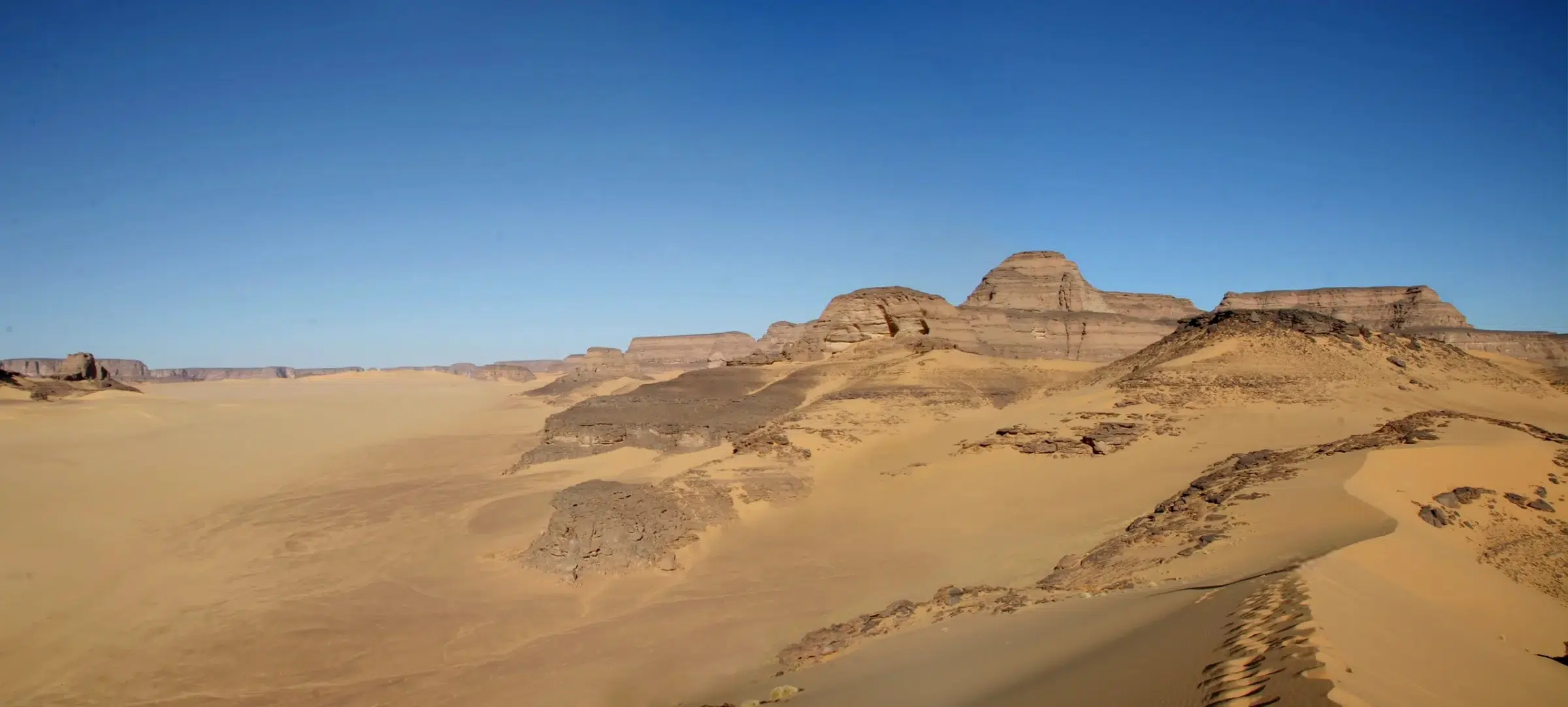 View From The Takarkori Rock Shelter In Southern Libya