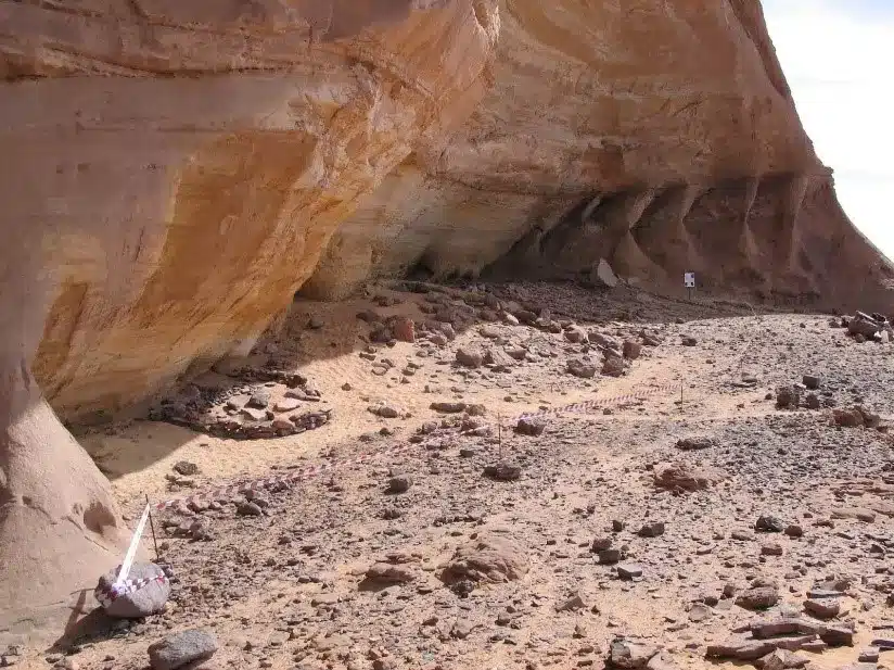 View Of The Takarkori Rock Shelter In Southern Libya.