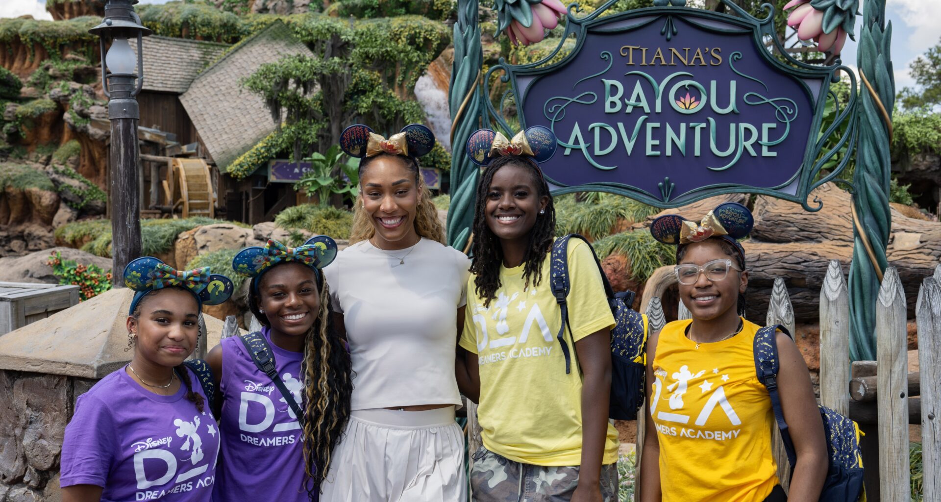 A'ja Wilson encourages and inspires students at Disney Dreamers Academy