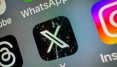 X icon on a smartphone screen