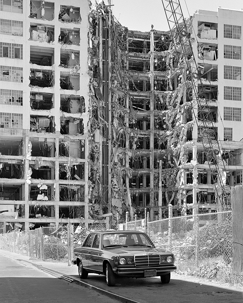 XLMP053 Building and Mercedes, 1987, Mimi Plumb photo