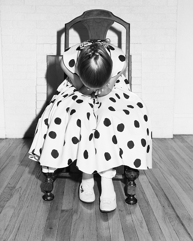 XLMP064 Girl in the Polka Dot Dress, 1990, Mimi Plumb photo