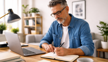 AI image of man at desk