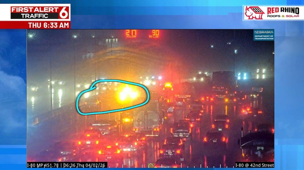 At about 6:30 a.m., there was a crash on westbound I-80 near 42nd Street.