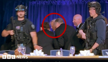 Trump unhurt and suspect in custody after shots fired at White House correspondents' dinner - follow live