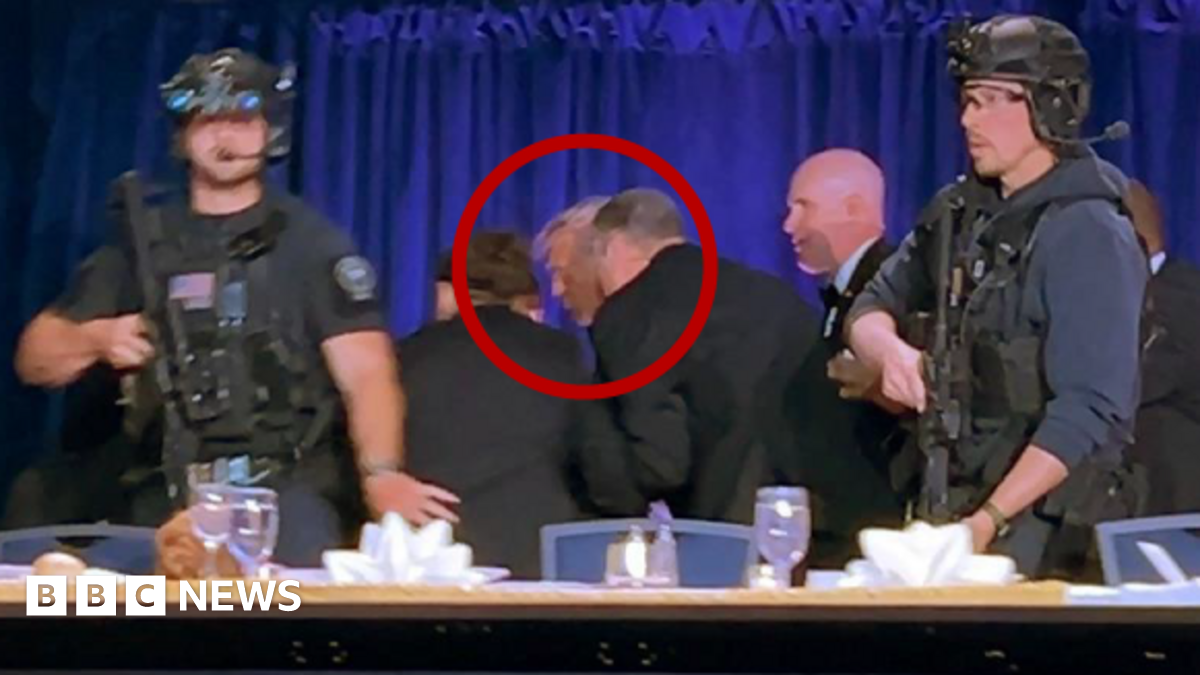Trump unhurt and suspect in custody after shots fired at White House correspondents' dinner - follow live