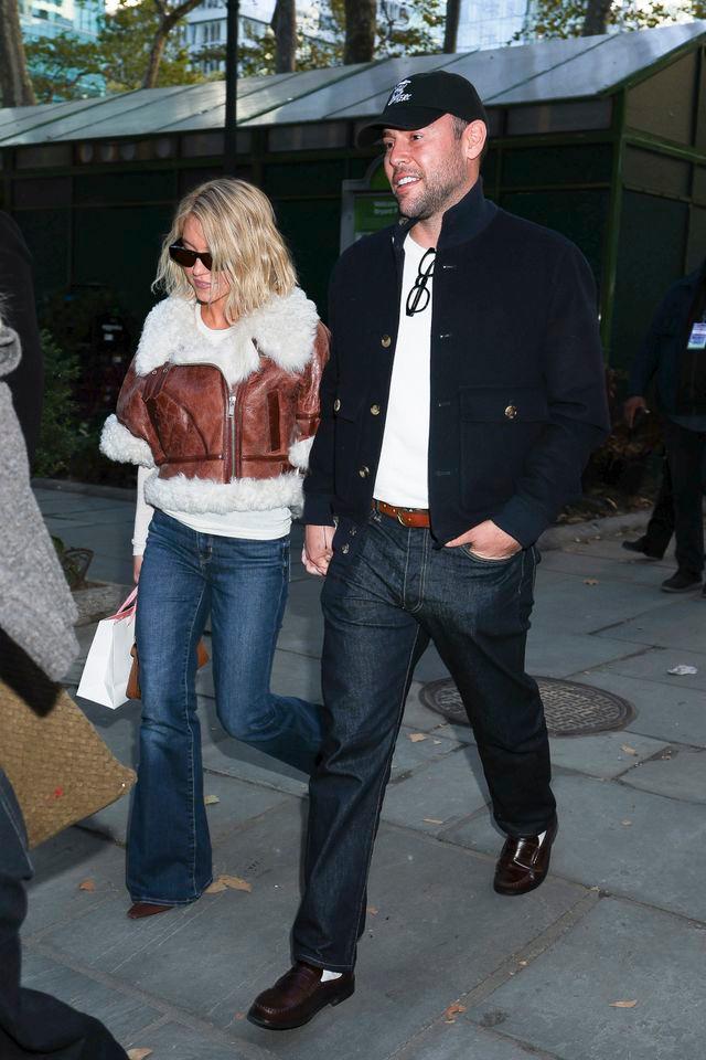 Sydney Sweeney and Scooter Braun are seen in Bryant Park on November 4, 2025 in New York CityCredit: Getty Images