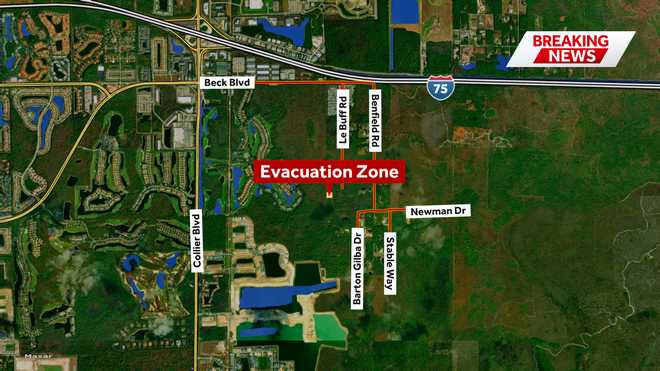 Brush fire evacuation zone
