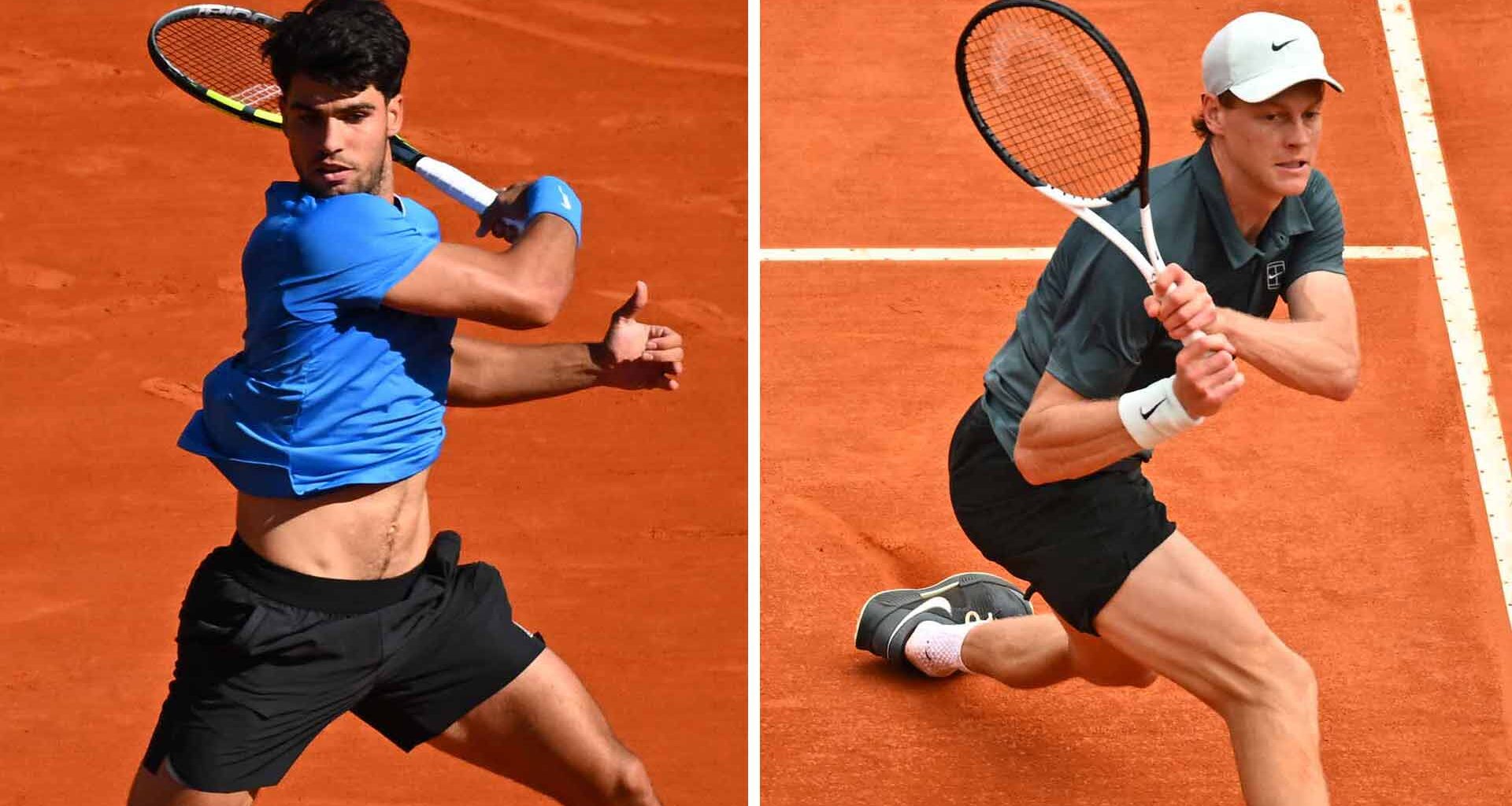 Carlos Alcaraz and Jannik Sinner will meet Sunday for the Monte-Carlo title.