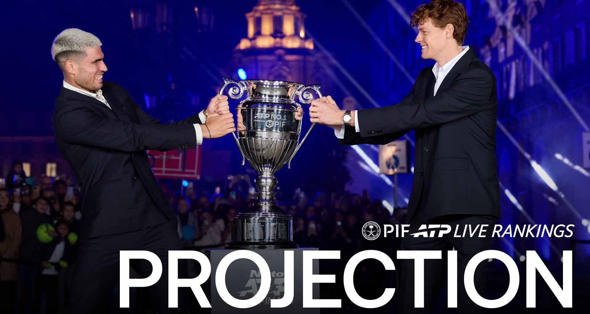 Carlos Alcaraz and Jannik Sinner at the 2025 Nitto ATP Finals.