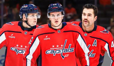 Alex Ovechkin on the Capitals’ 700-pound line of Aliaksei Protas, Ilya Protas, and Tom Wilson: ‘I think it’s going to be the heaviest line in the league. Good luck.’