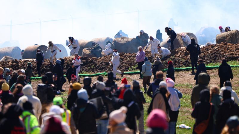 Hundreds trying to storm Wisconsin beagle research facility met with rubber bullets, pepper spray