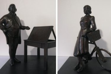 The Arkwright and Rigby sculptures Pic: The Harris