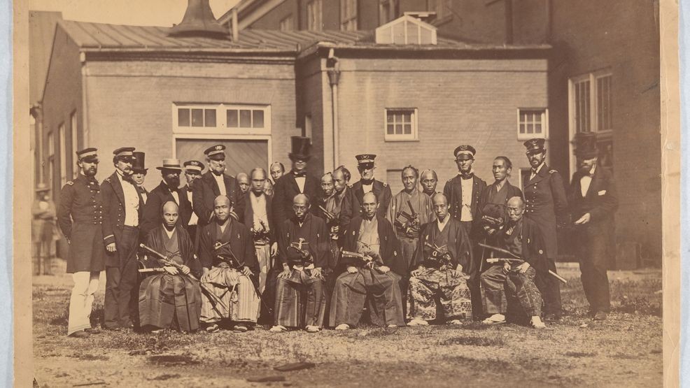 Matthew B. Brady, Japanese Embassy, Navy Yard, Washington, DC, 1860, Photo courtesy Metropolitan Museum of Art.{p}{/p}