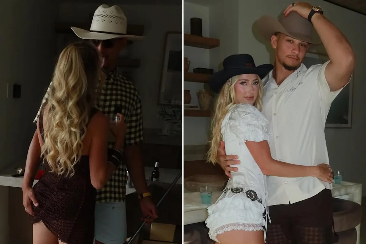 Patrick Mahomes Cheekily Grabs Wife Brittany's Butt in Loved-Up Photos from Stagecoach 2026