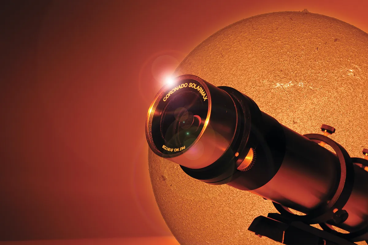 A solar telescope will give you safe, up-close views of the 12 August solar eclipse