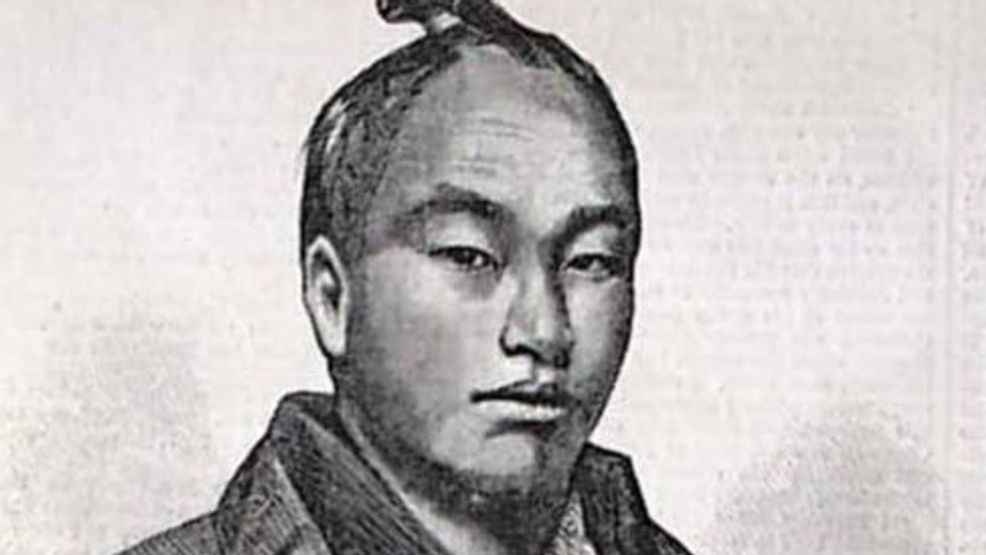 Tateishi Onojiro. Photo courtesy Harper's Weekly. {p}{/p}