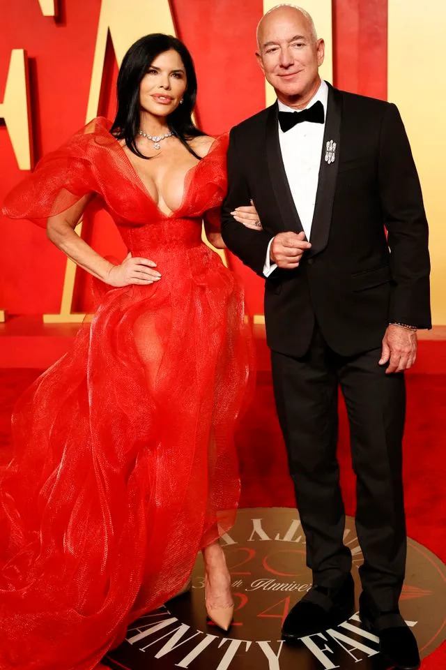 Lauren Sánchez Bezos and Jeff Bezos in March 2024Credit: MICHAEL TRAN/AFP via Getty