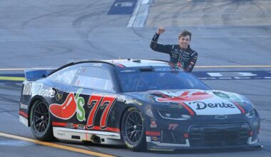 Carson Hocevar earns first NASCAR Cup win, thrills Talladega fans with daring 'rodeo' burnout